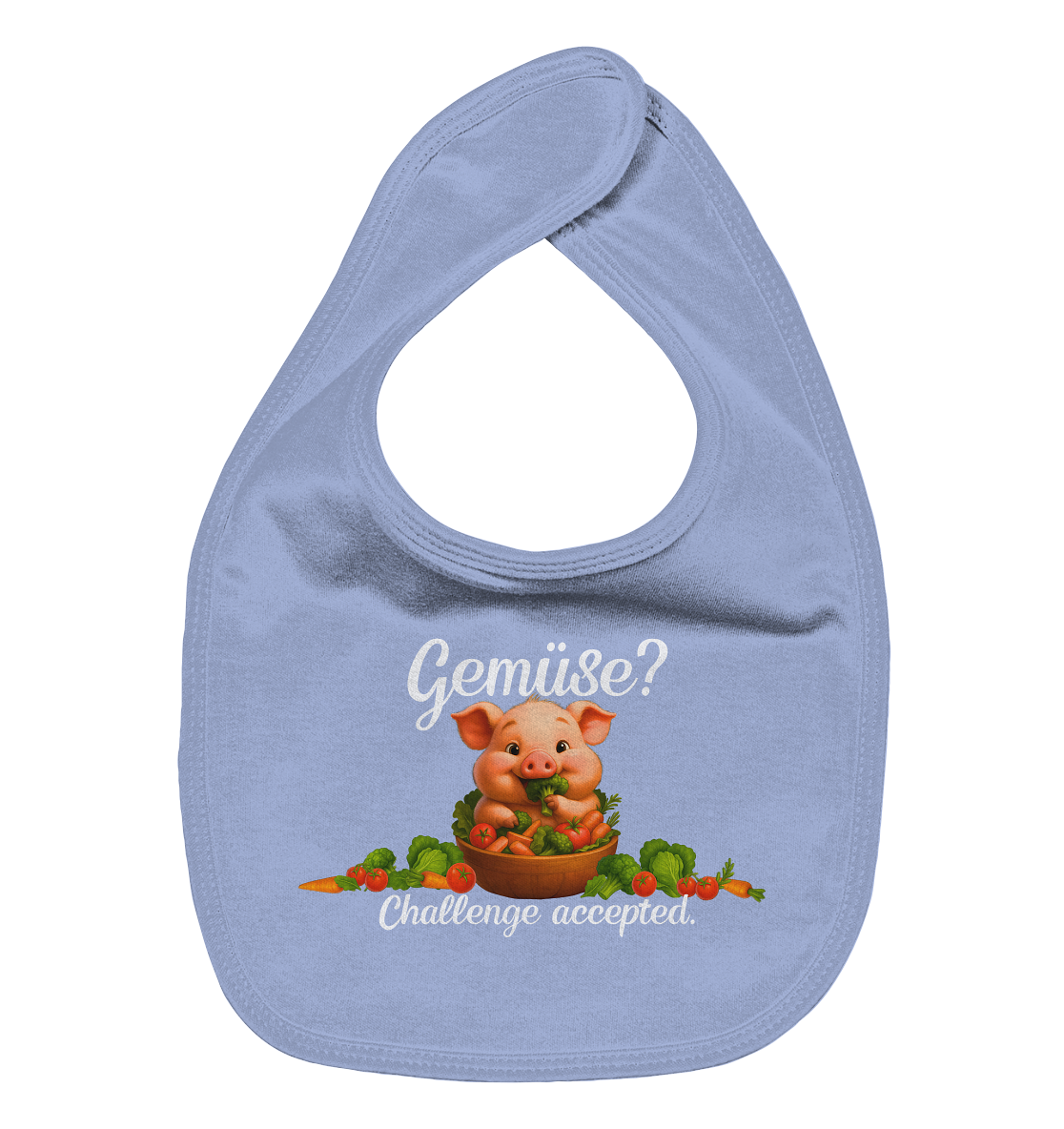Gemüse? Challenge accepted. – Babylätzchen - Dunkel - Organic Baby-Lätzchen