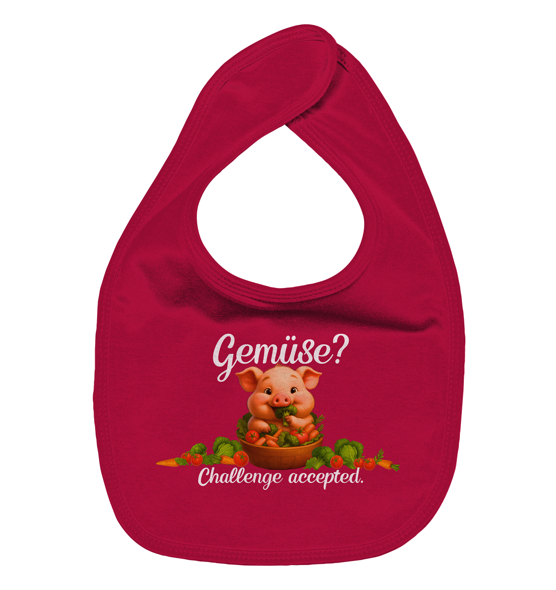 Gemüse? Challenge accepted. – Babylätzchen - Dunkel - Organic Baby-Lätzchen