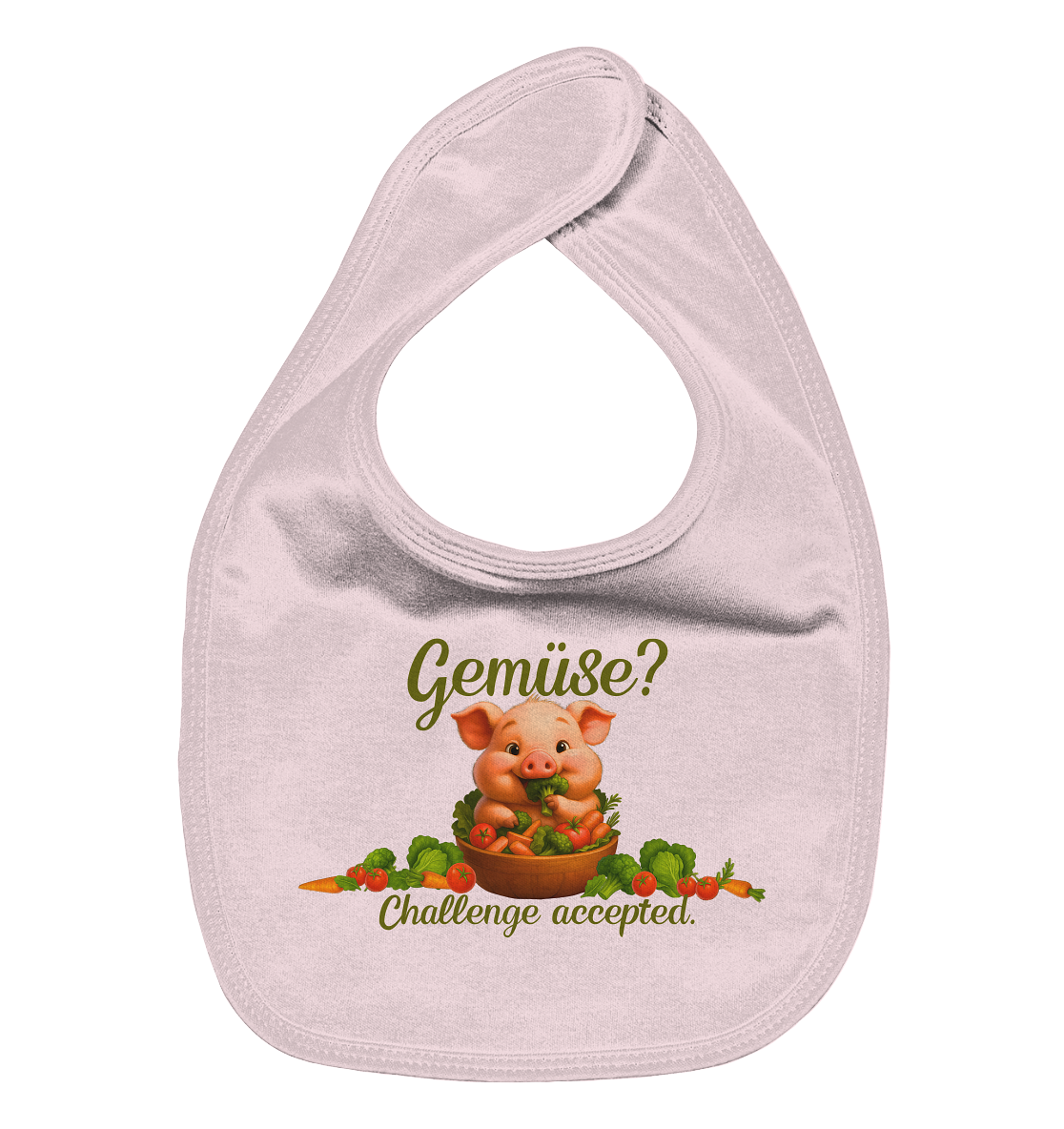 Gemüse? Challenge accepted. – Babylätzchen - Hell - Organic Baby-Lätzchen