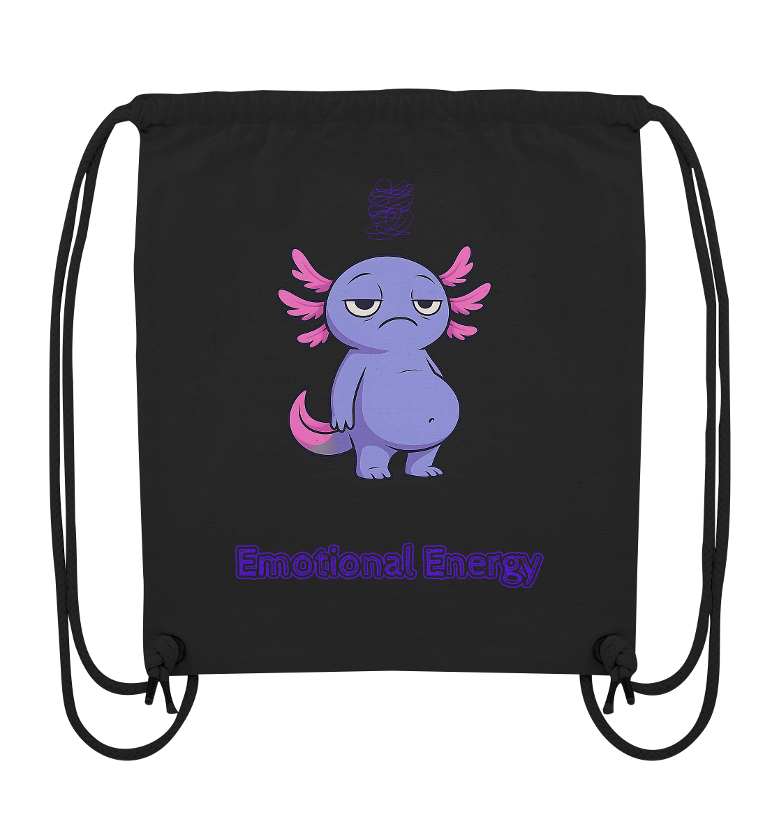 Emotional Energy – Axolotl (Lila) - Organic Gym-Bag