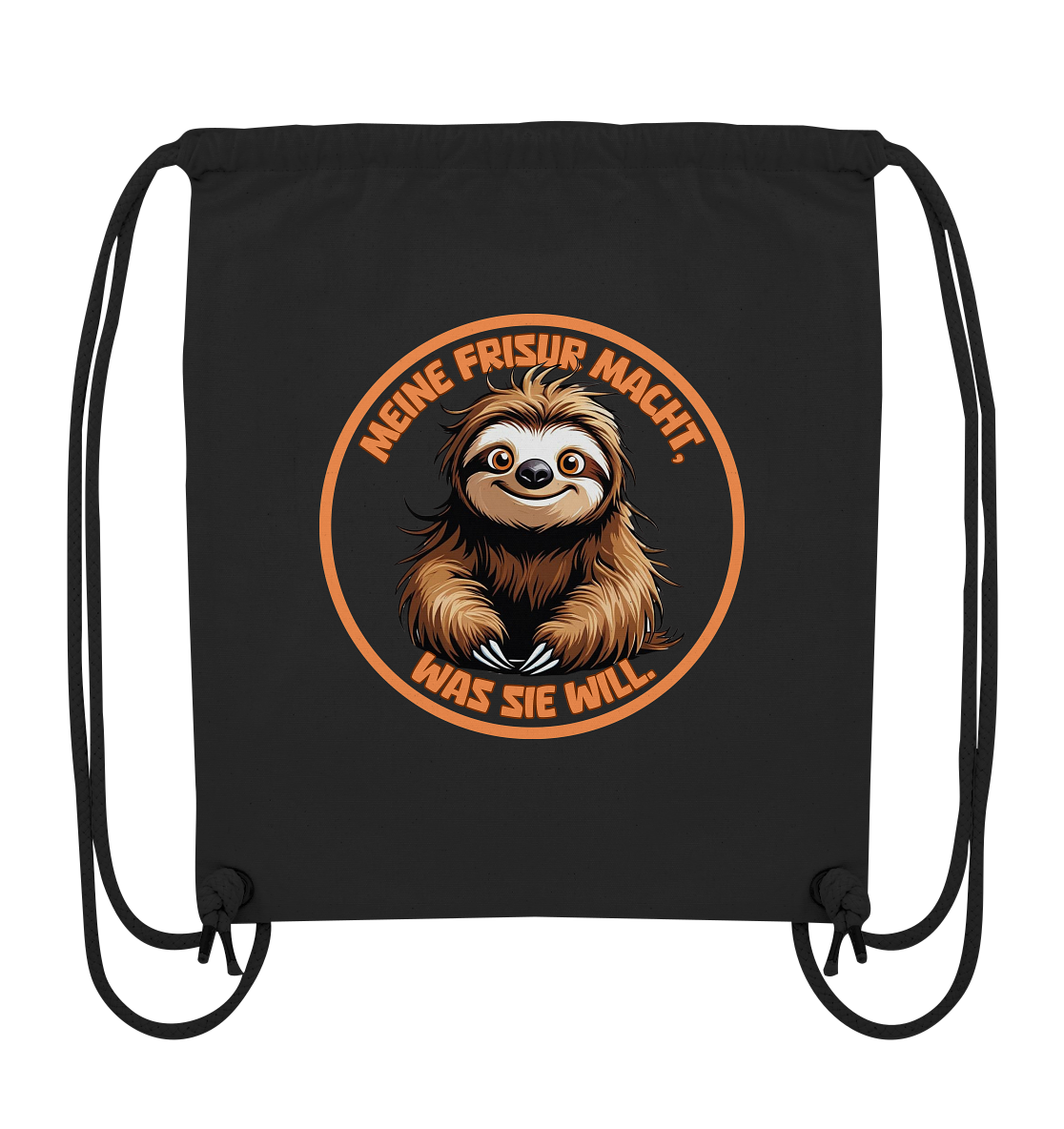Meine Frisur macht, was sie will – Faultier - Organic Gym-Bag