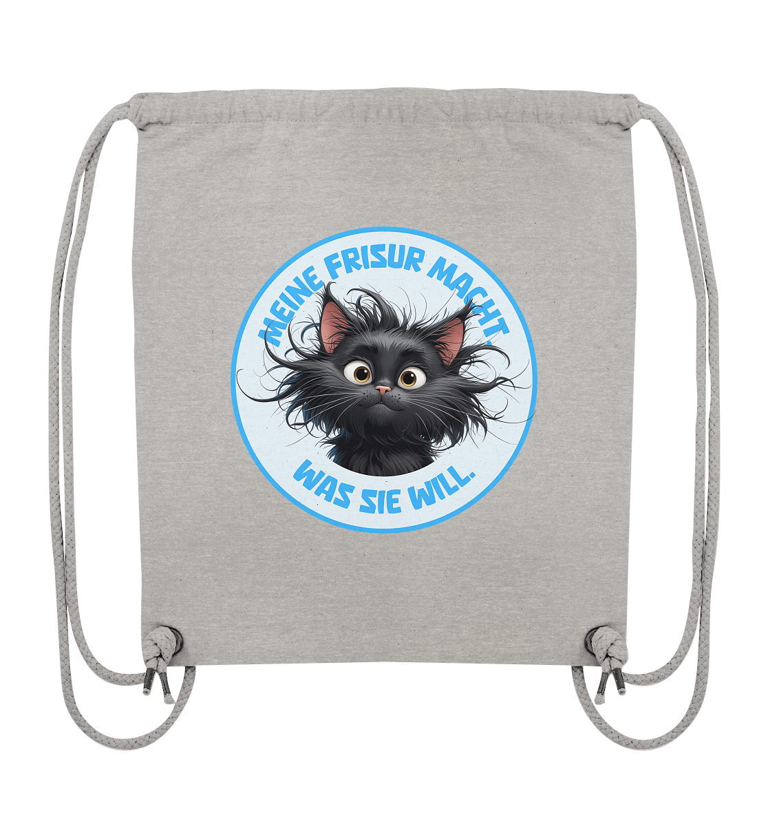 Meine Frisur macht, was sie will – Katze (blau) - Organic Gym-Bag