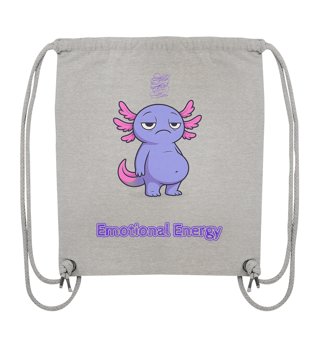 Emotional Energy – Axolotl (Lila) - Organic Gym-Bag