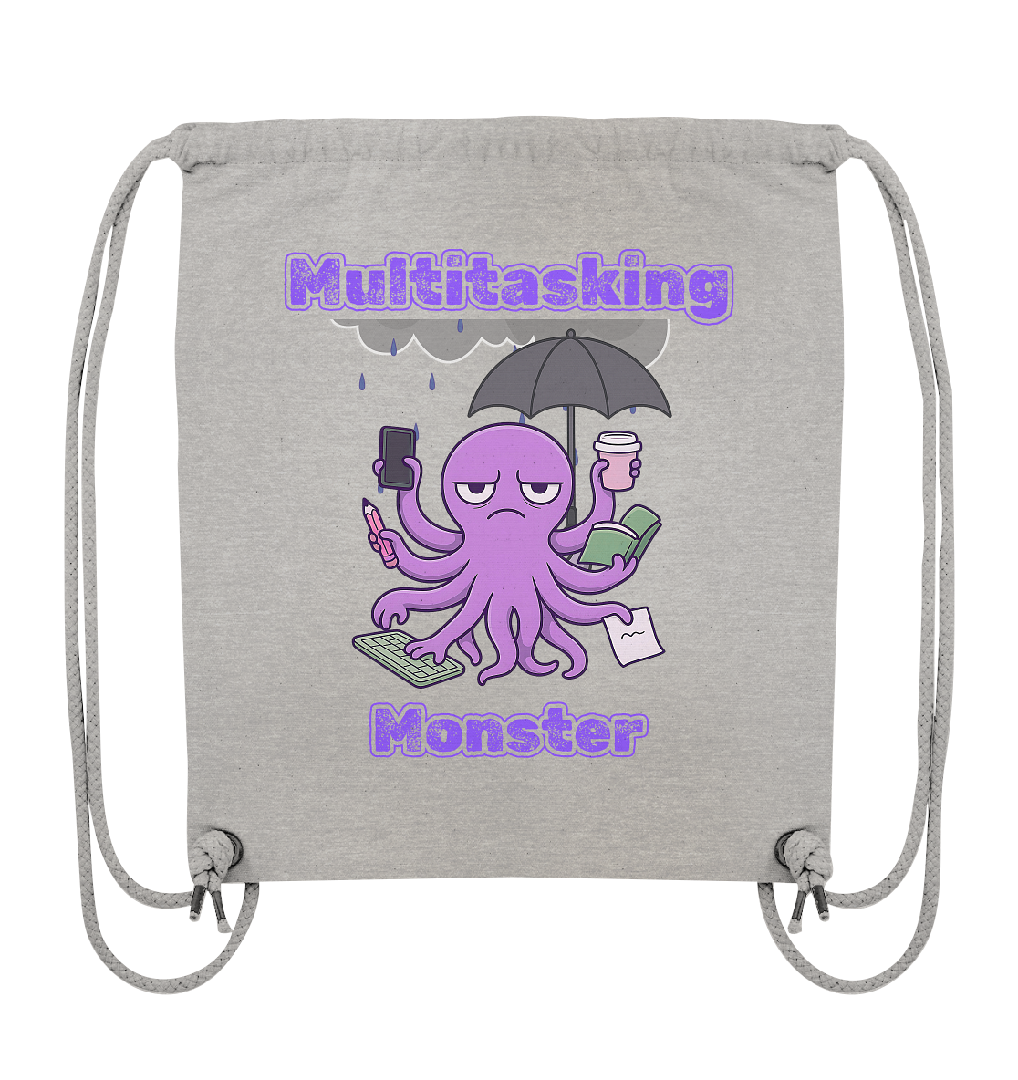 Multitasking Monster - Lila - Organic Gym-Bag