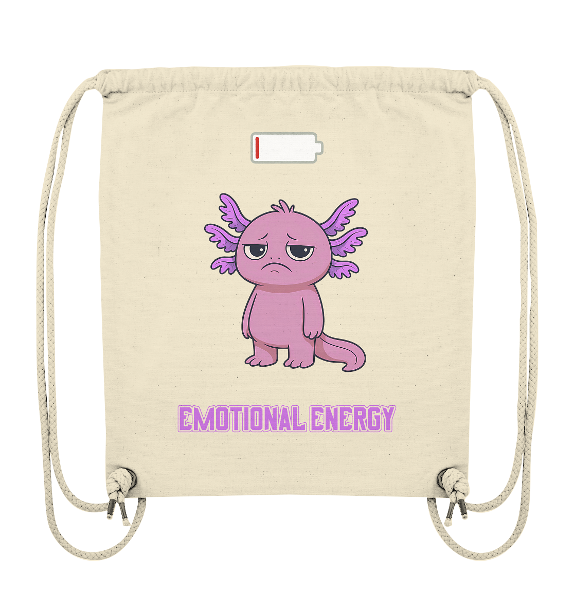 Emotional Energy – Axolotl (Pink) - Organic Gym-Bag
