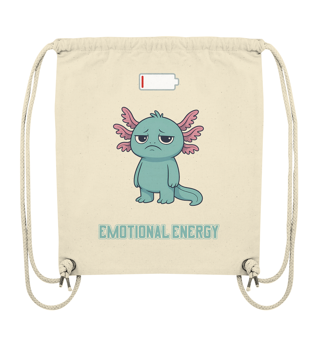 Emotional Energy – Axolotl (Türkis) - Organic Gym-Bag