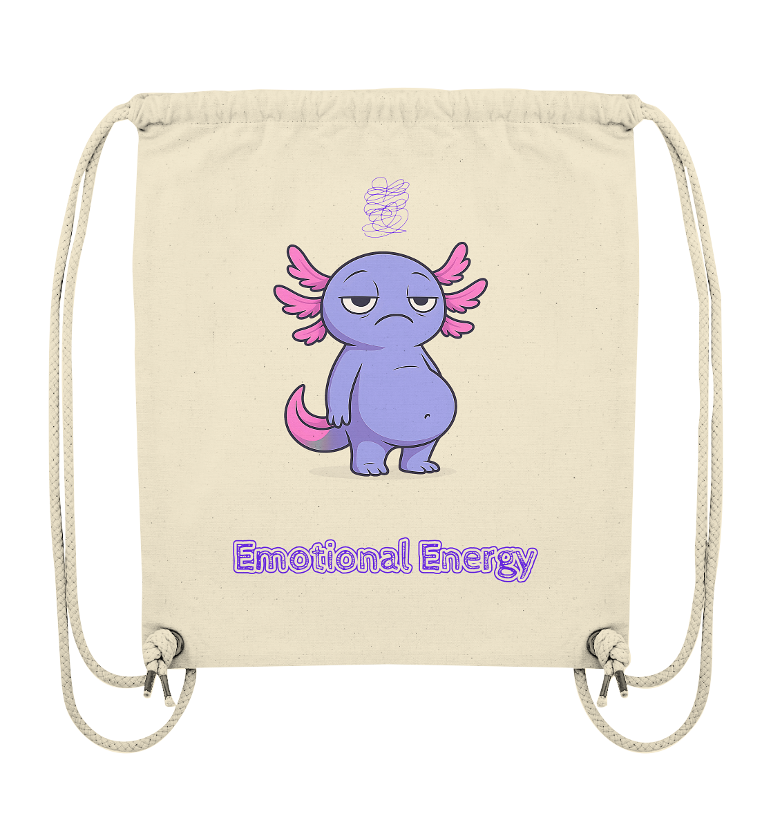 Emotional Energy – Axolotl (Lila) - Organic Gym-Bag