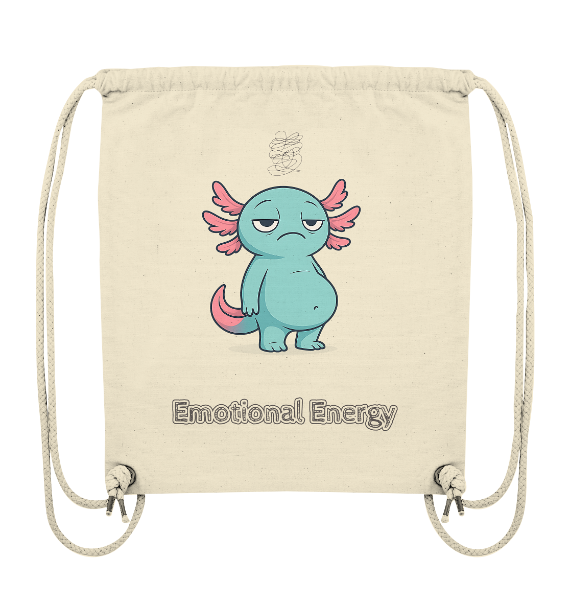 Emotional Energy – Axolotl (Türkis) - Organic Gym-Bag