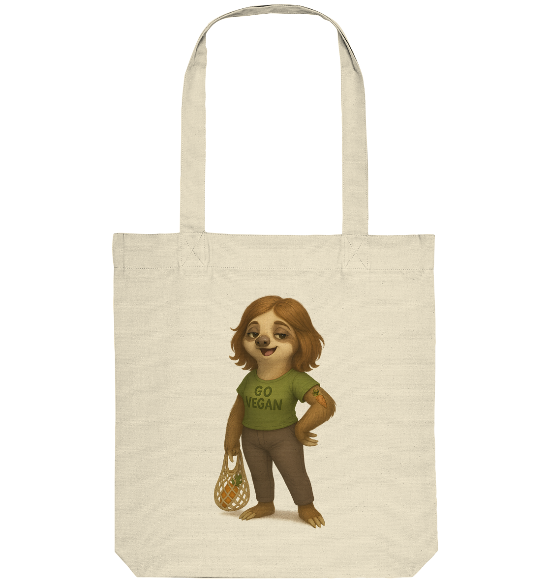 Slothies – Melanie Möhrchen – Vegan-Aktivistin mit Karotten-Tattoo - Organic Tote-Bag