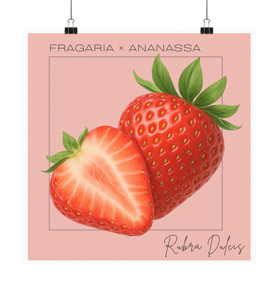 Fructus Botanica – Erdbeere (Rubra Dulcis) - Poster 20x20