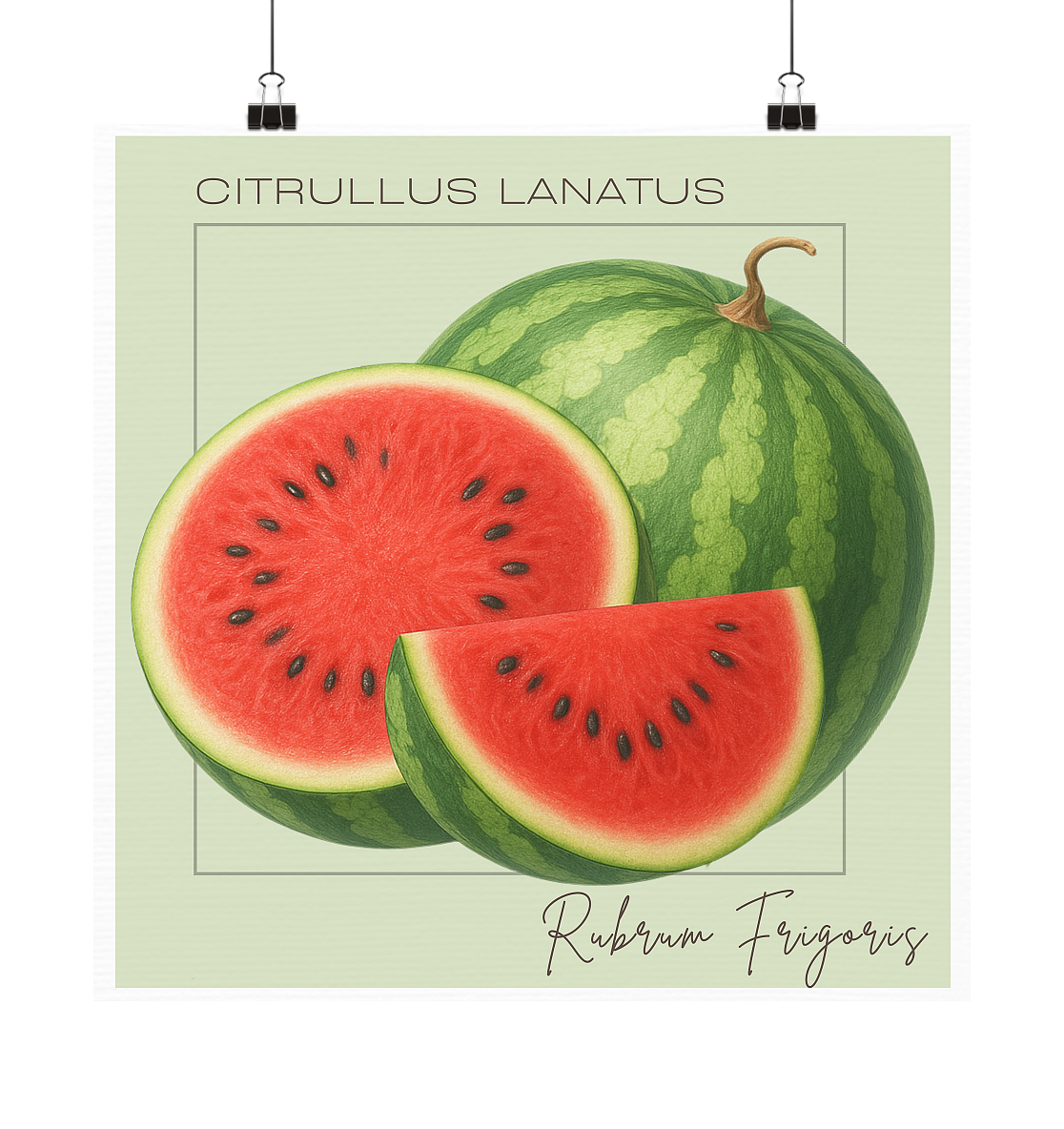 Fructus Botanica – Wassermelone (Rubrum Frigoris) - Poster 20x20