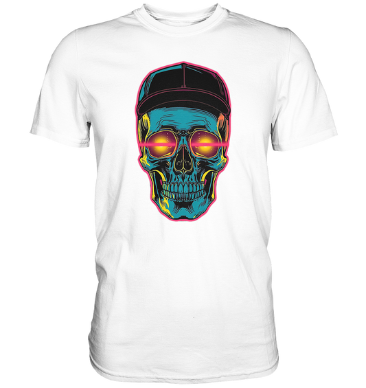 Neon Silence – Cyan & Orange - Premium Classic T-Shirt