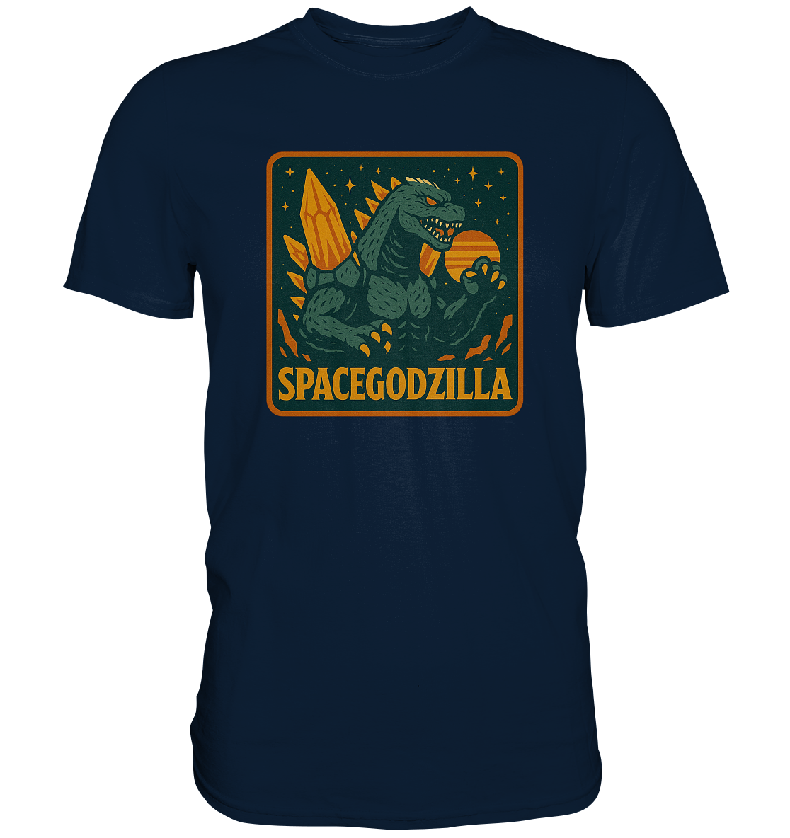 Retro T-Shirt - Spacegodzilla - Premium Shirt