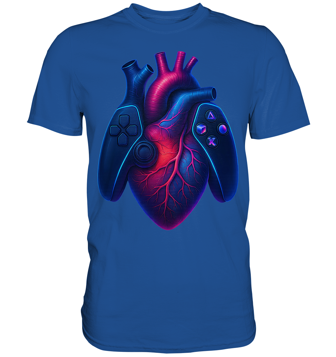 Heart of a Gamer – Pixel Pulse - Big Heart - Premium Shirt