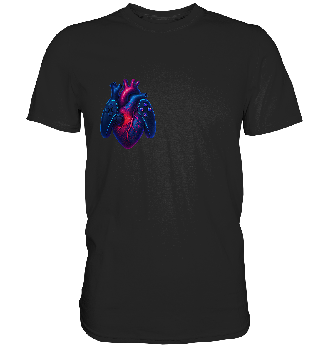 Heart of a Gamer – Pixel Pulse - Premium Shirt