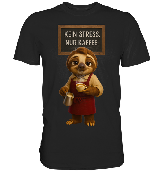Slothies - "Kein Stress, nur Kaffee" - Männlich - Premium Shirt