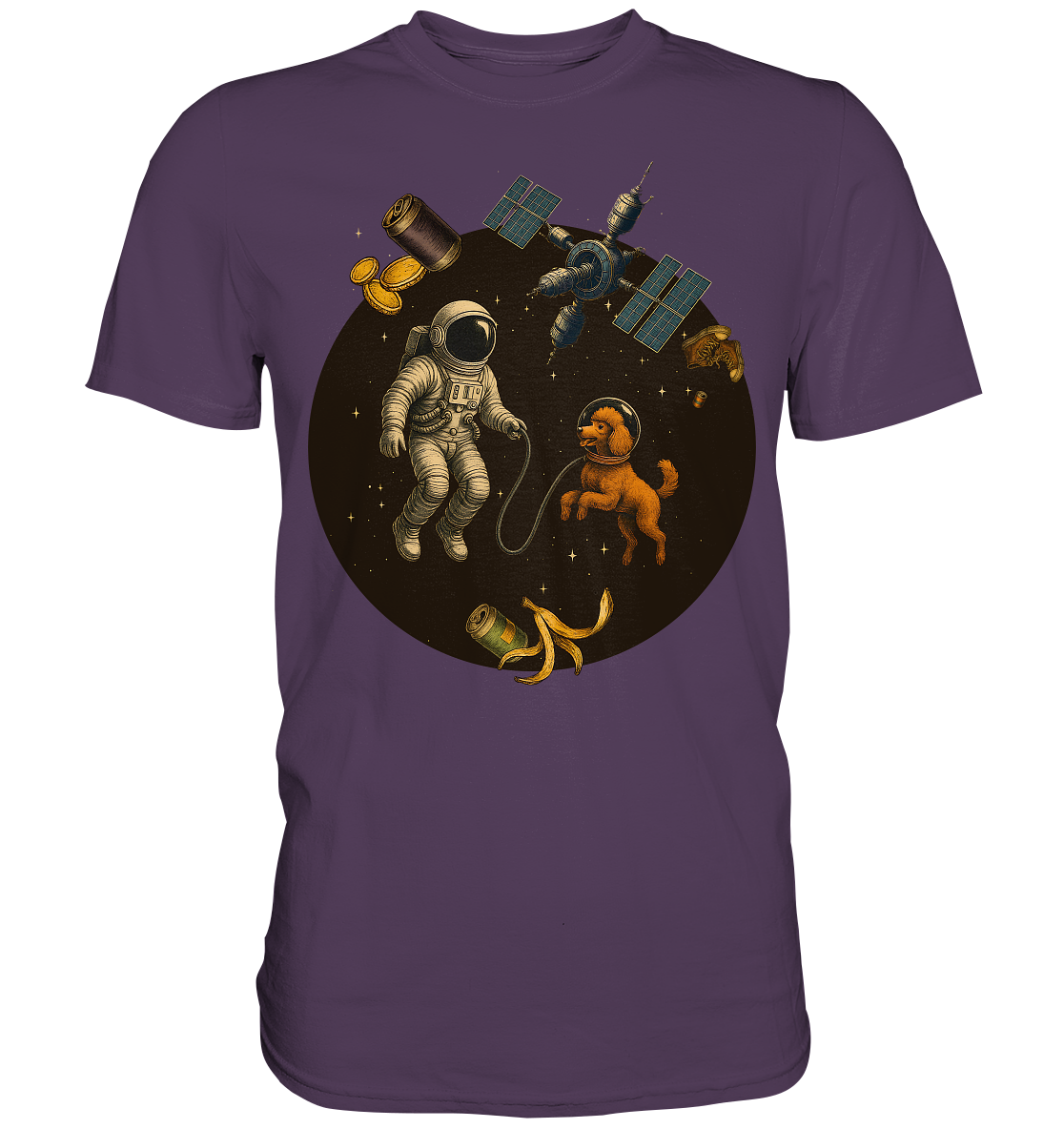 Poodle in Space – Astronautenspaziergang der Extraklasse - Premium Shirt