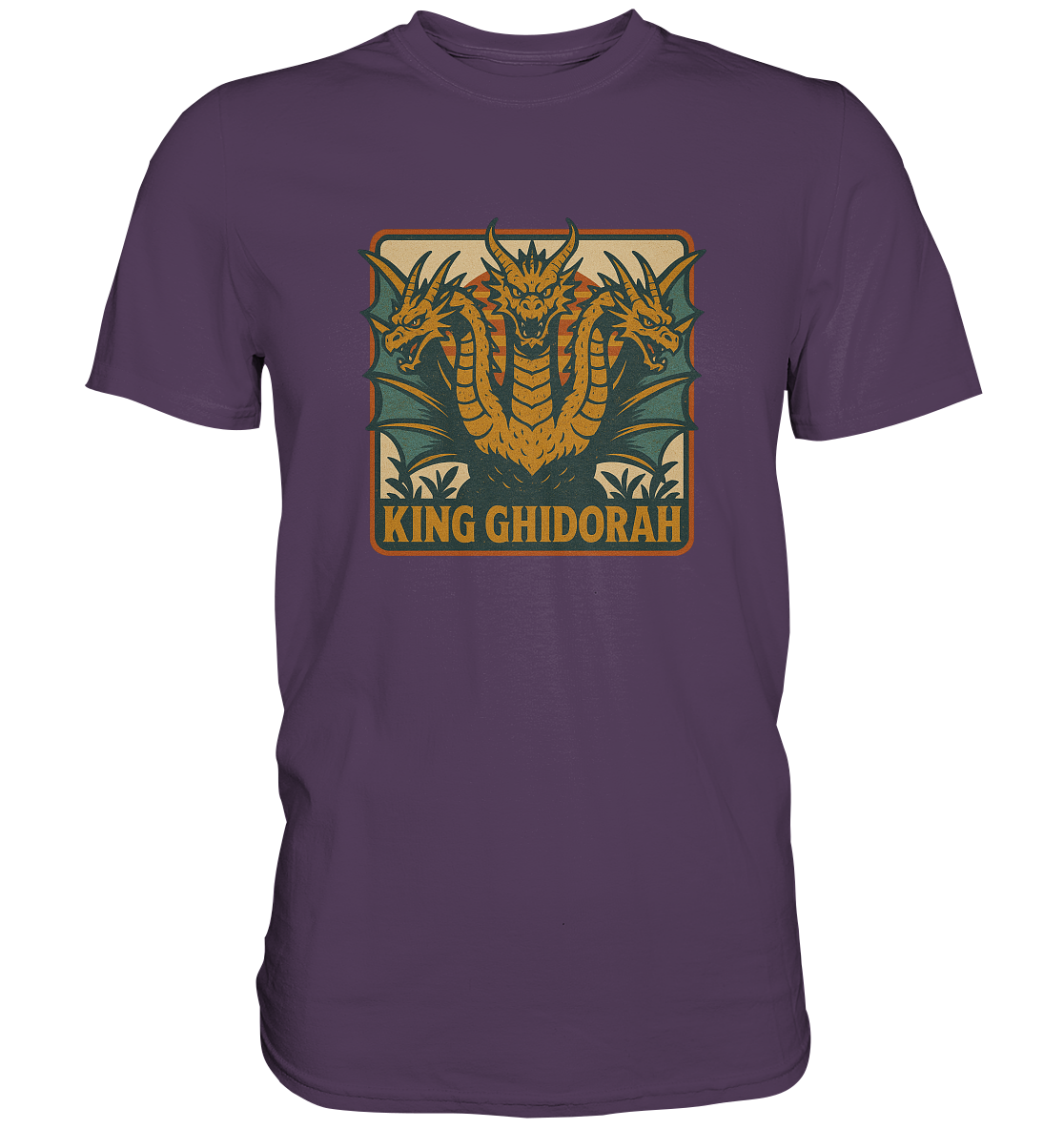 Retro T-Shirt - King Ghidorah - Premium Shirt