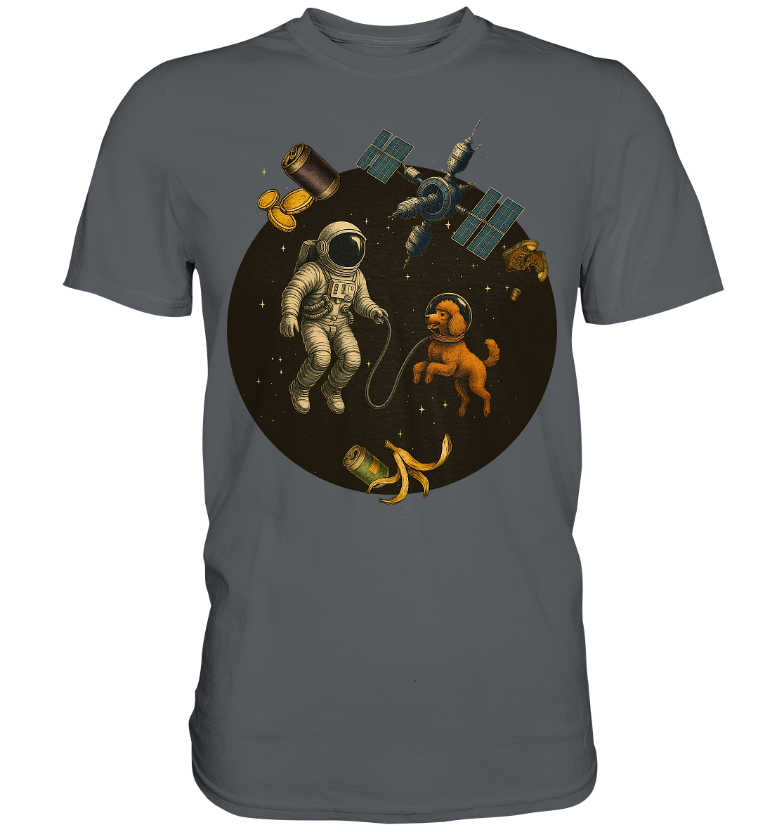 Poodle in Space – Astronautenspaziergang der Extraklasse - Premium Shirt