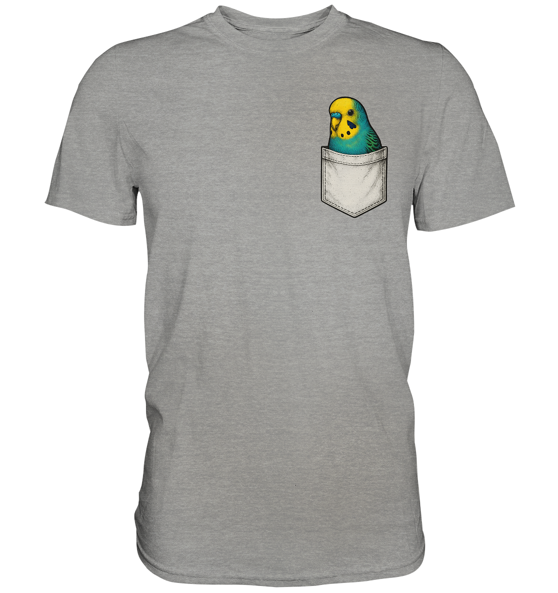 Peekaboo Pocket Bird – Lustiger Wellensittich im Hosentaschen-Style - Premium Shirt