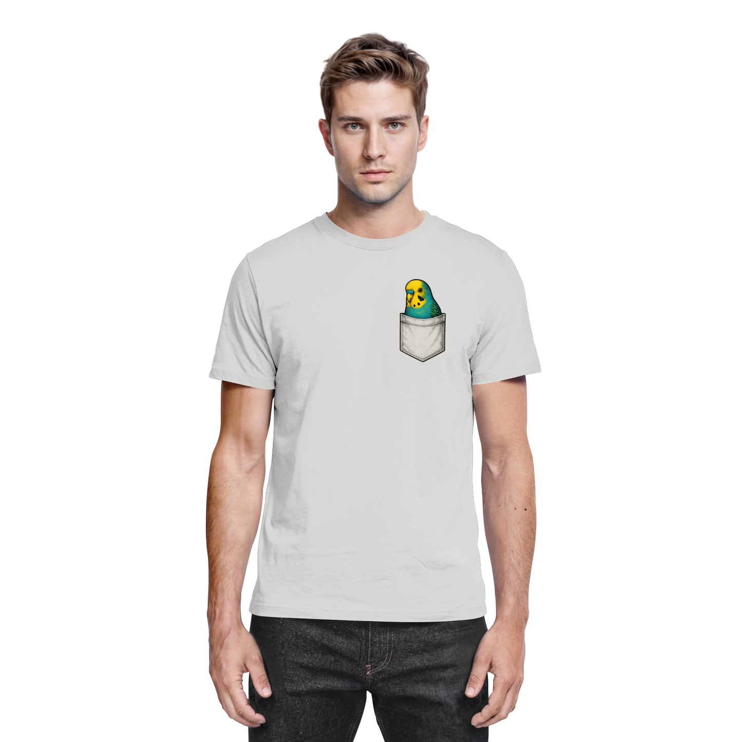 Peekaboo Pocket Bird – Lustiger Wellensittich im Hosentaschen-Style - Premium Shirt
