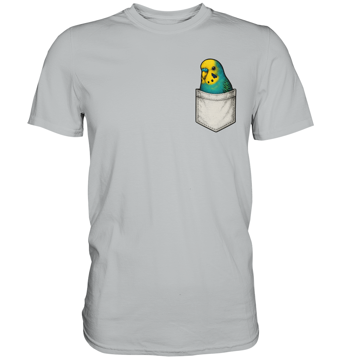 Peekaboo Pocket Bird – Lustiger Wellensittich im Hosentaschen-Style - Premium Shirt