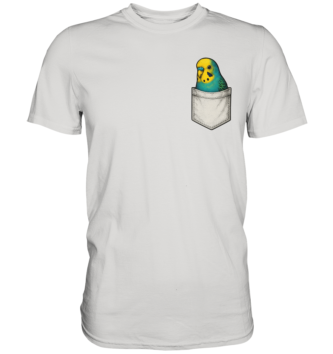 Peekaboo Pocket Bird – Lustiger Wellensittich im Hosentaschen-Style - Premium Shirt