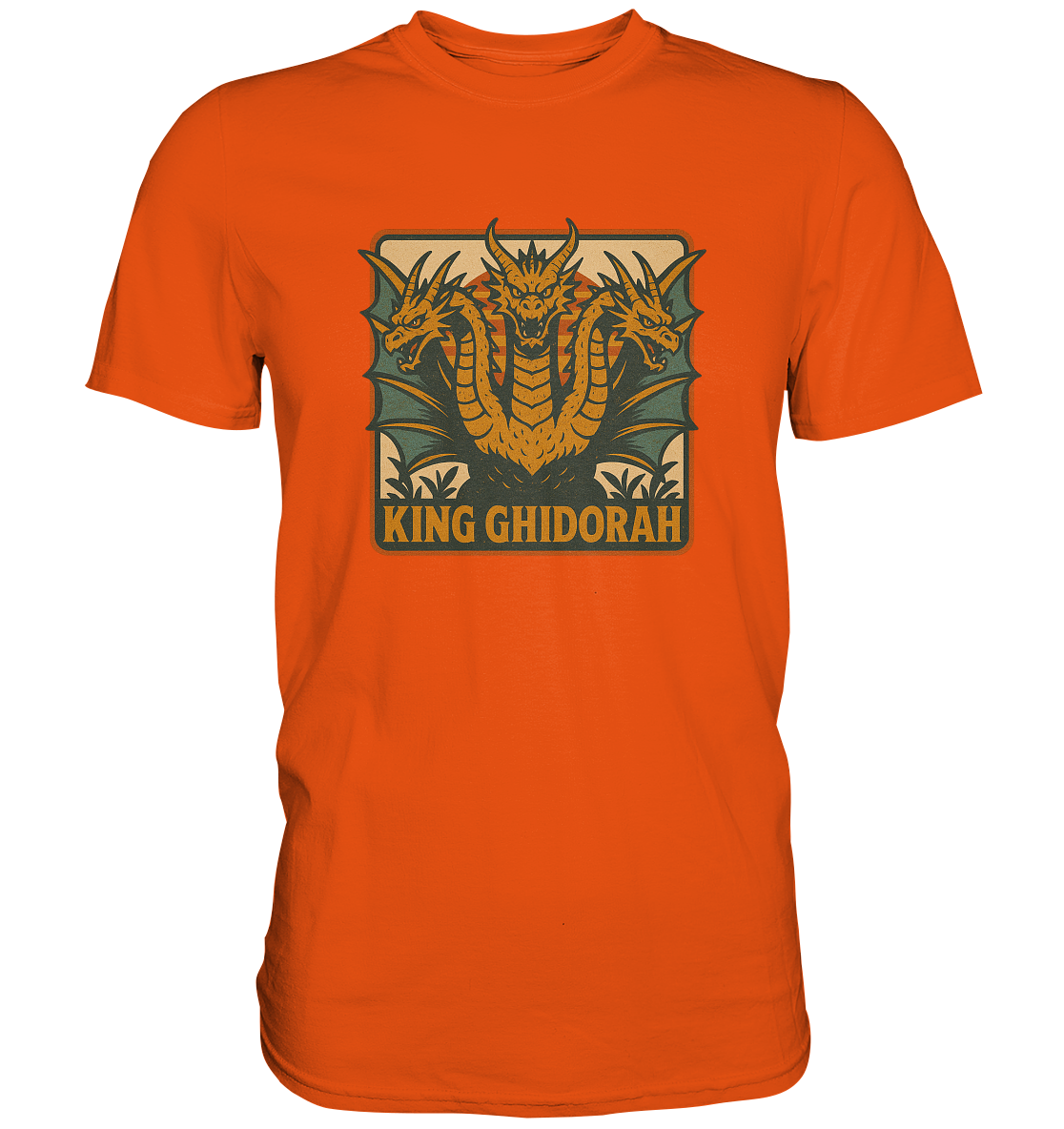 Retro T-Shirt - King Ghidorah - Premium Shirt