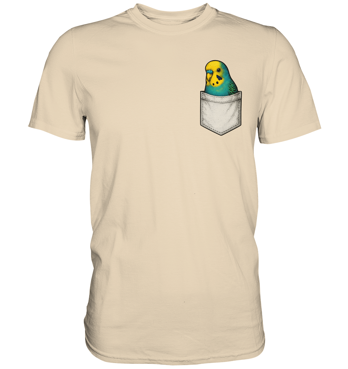 Peekaboo Pocket Bird – Lustiger Wellensittich im Hosentaschen-Style - Premium Shirt