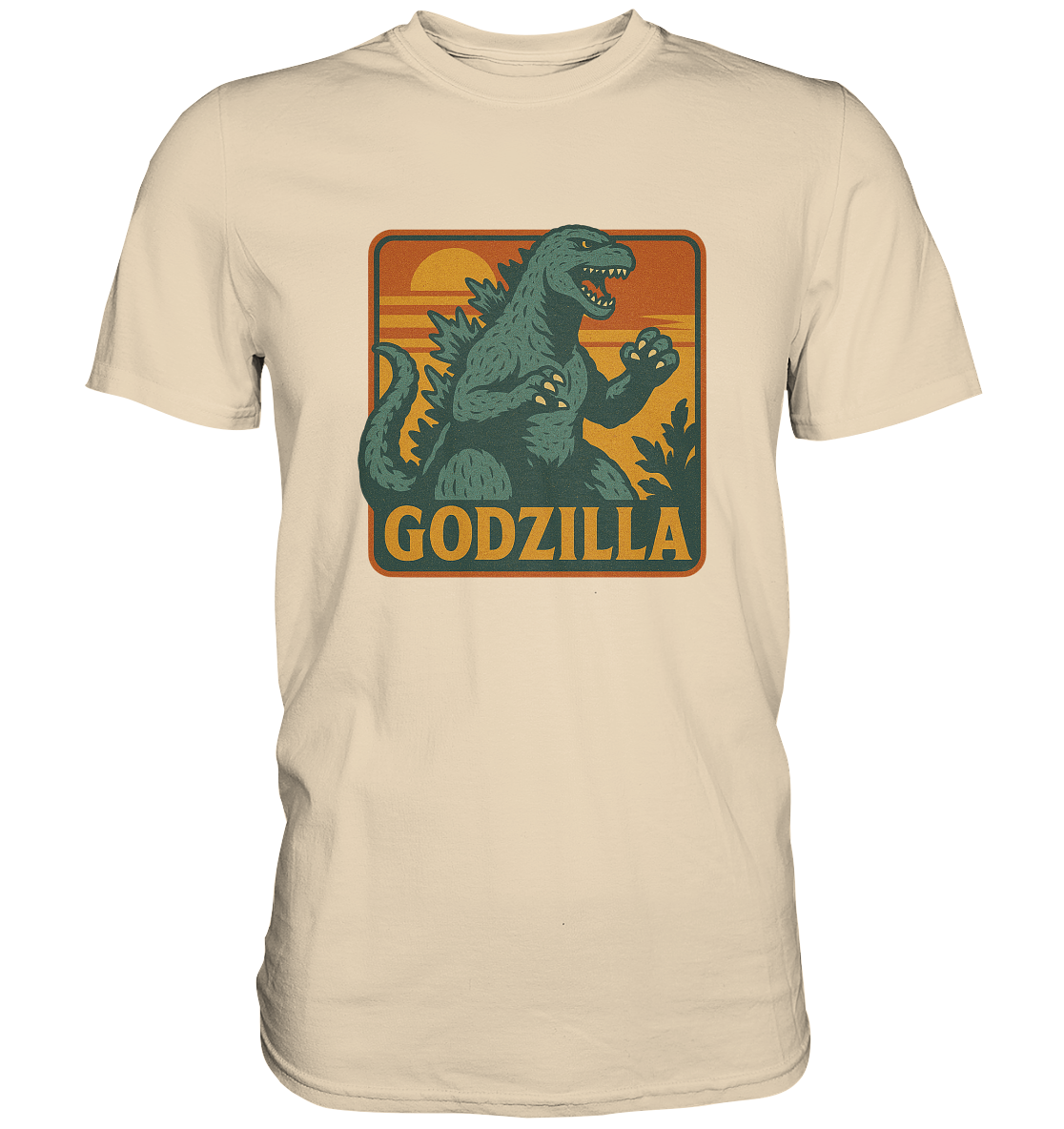 Retro T-Shirt - Godzilla - Premium Shirt
