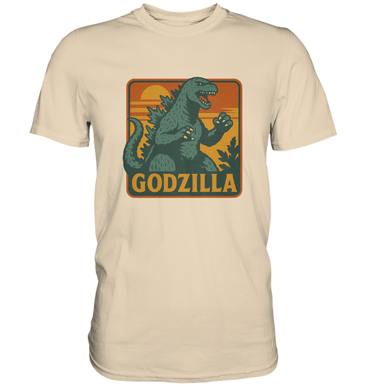 Retro T-Shirt - Godzilla - Premium Shirt
