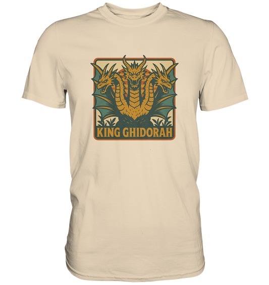 Retro T-Shirt - King Ghidorah - Premium Shirt
