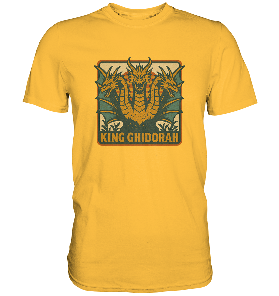 Retro T-Shirt - King Ghidorah - Premium Shirt