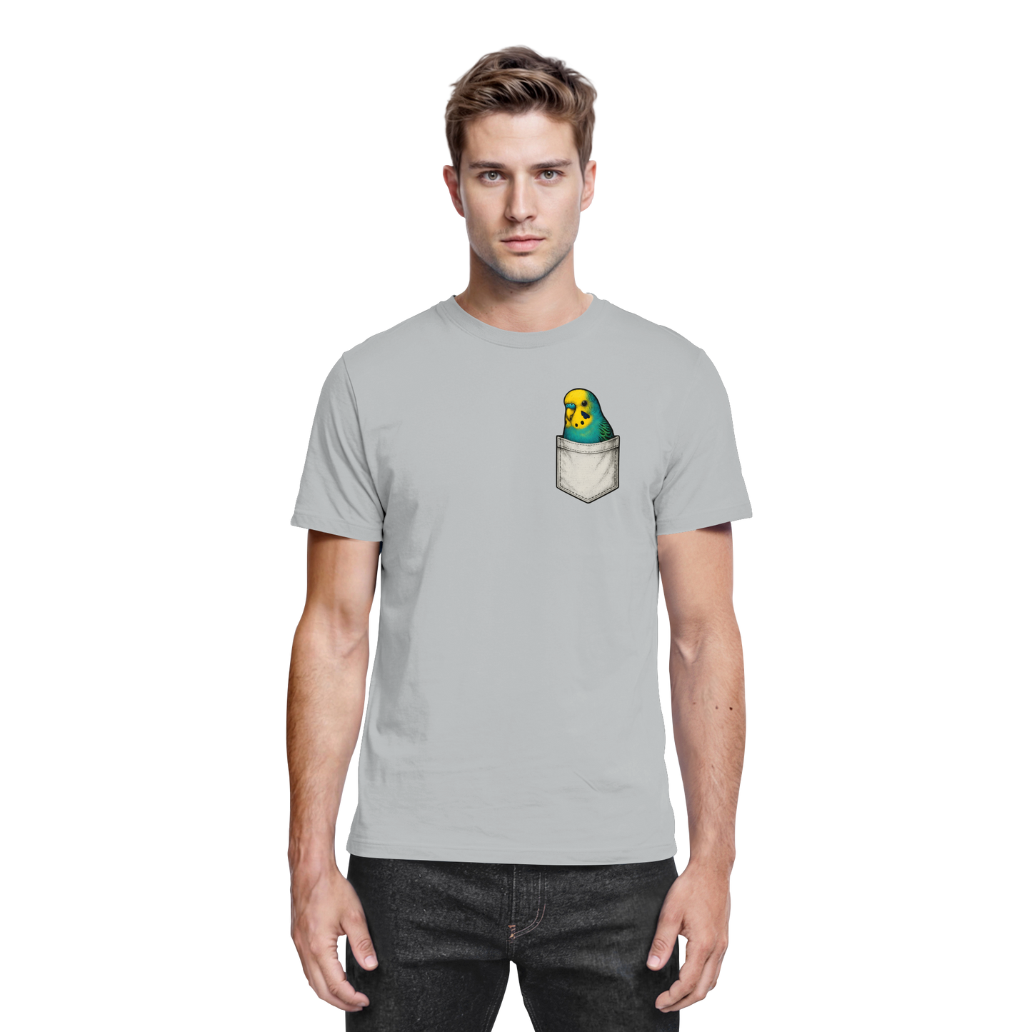 Peekaboo Pocket Bird – Lustiger Wellensittich im Hosentaschen-Style - Premium Shirt