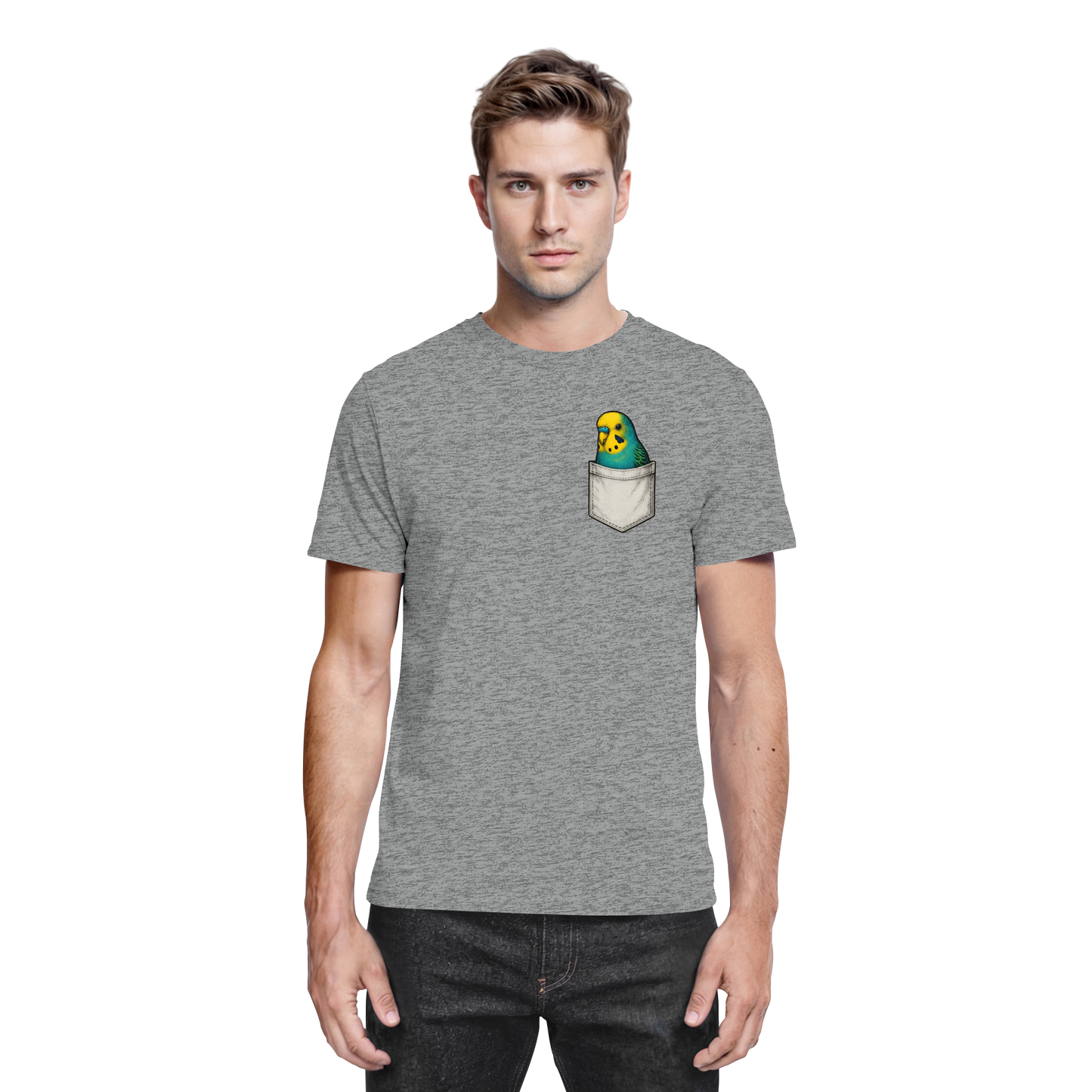 Peekaboo Pocket Bird – Lustiger Wellensittich im Hosentaschen-Style - Premium Shirt