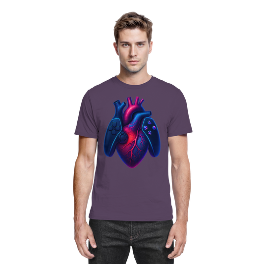 Heart of a Gamer – Pixel Pulse - Big Heart - Premium Shirt