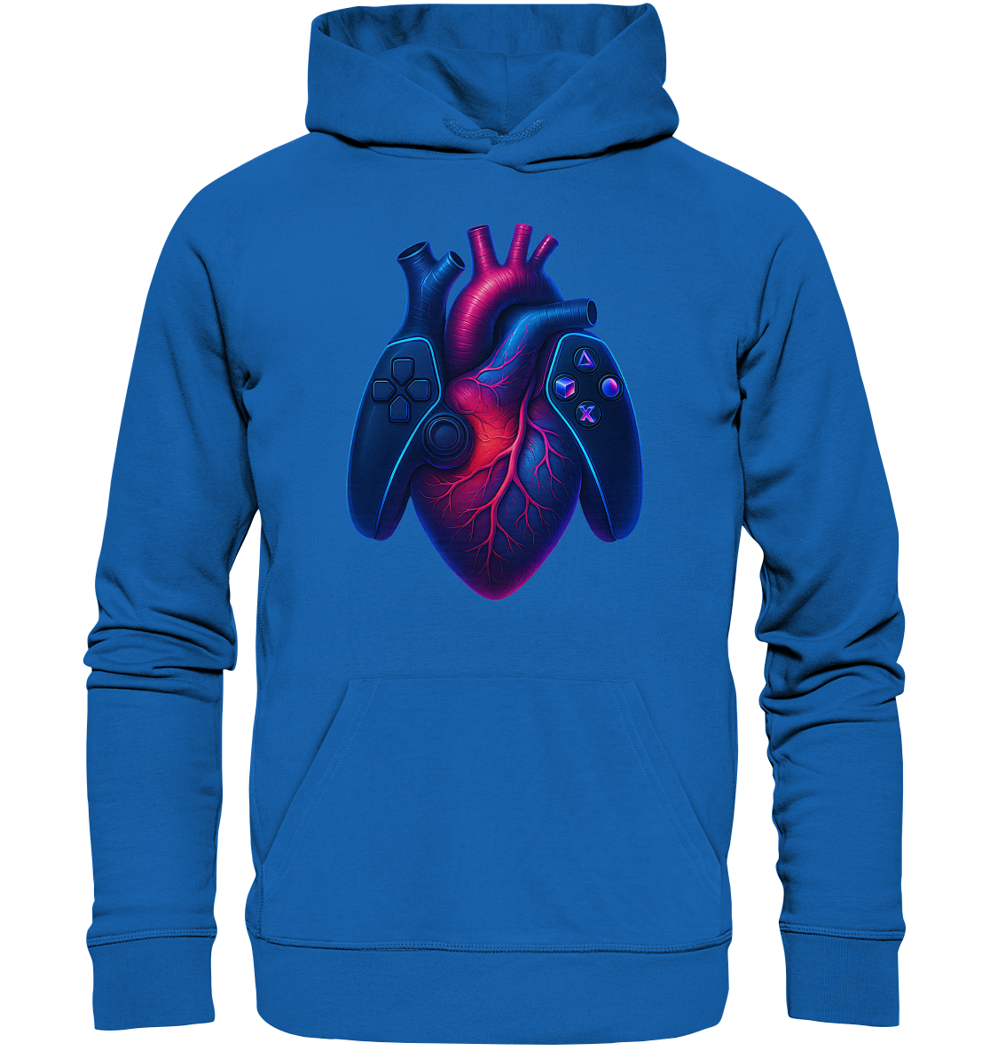 Heart of a Gamer – Pixel Pulse - Big Heart - Premium Unisex Hoodie