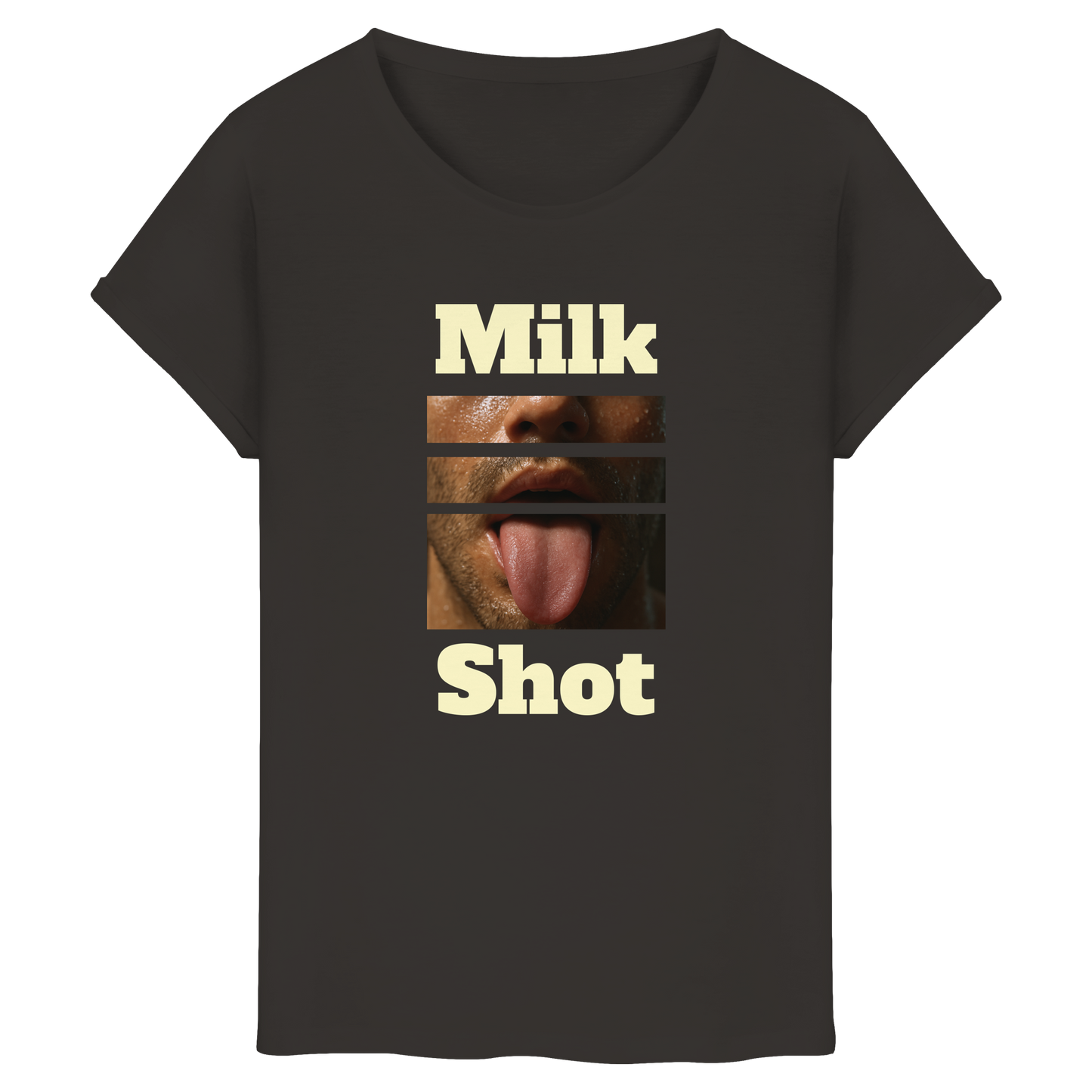 Milk Shot – Creme - Roll-Up T-Shirt