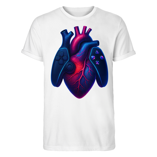 Heart of a Gamer – Pixel Pulse - Big Heart - Roll-Up T-Shirt