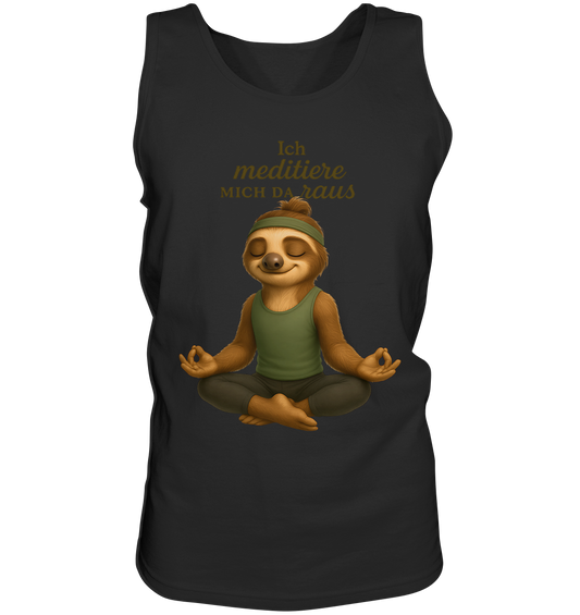 Slothies - Ich meditiere mich da raus. - Männlich - Tank-Top