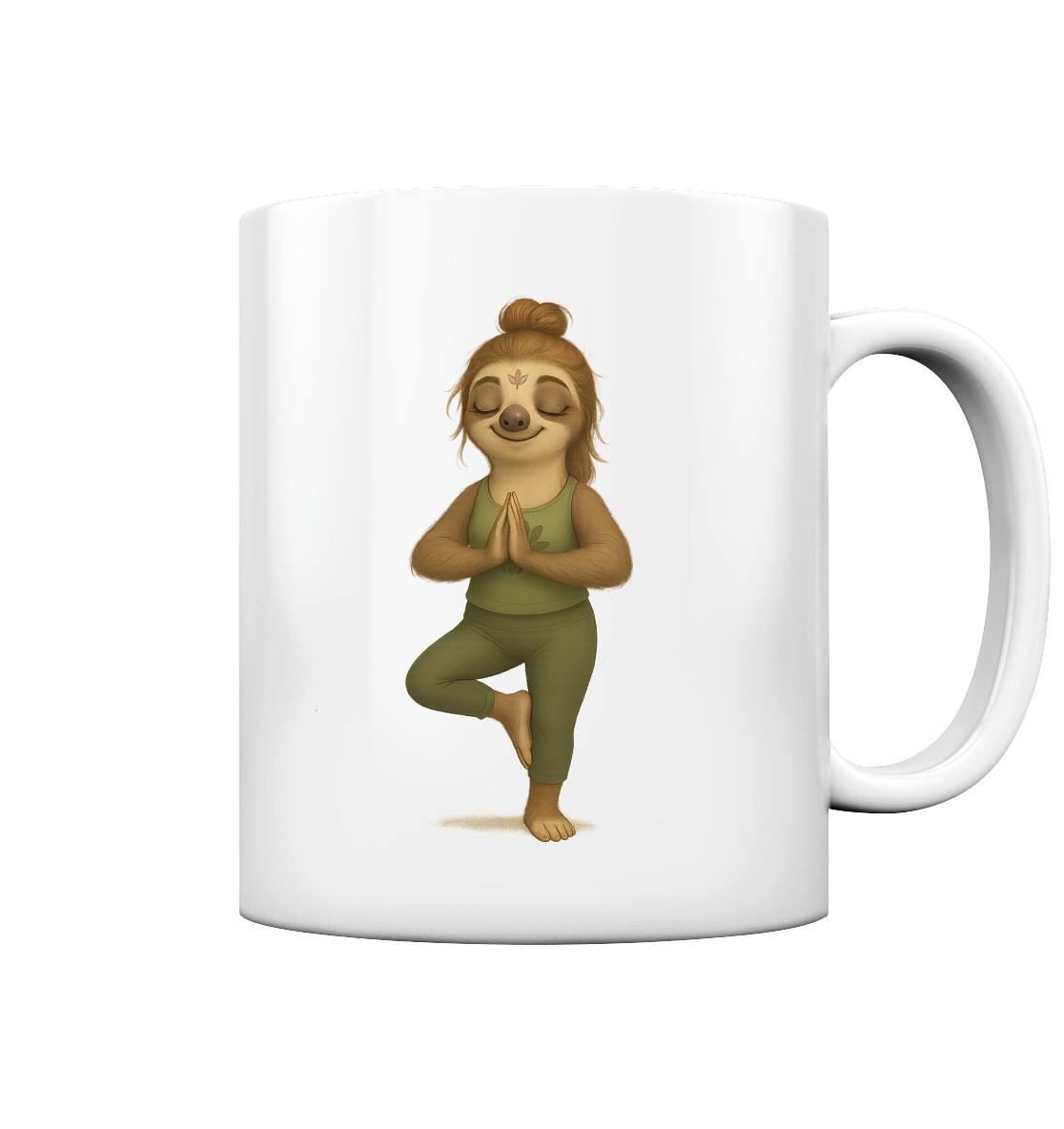 Slothies – Britta Balance – Yoga-Studio-Betreiberin mit permanentem Om - Tasse glossy