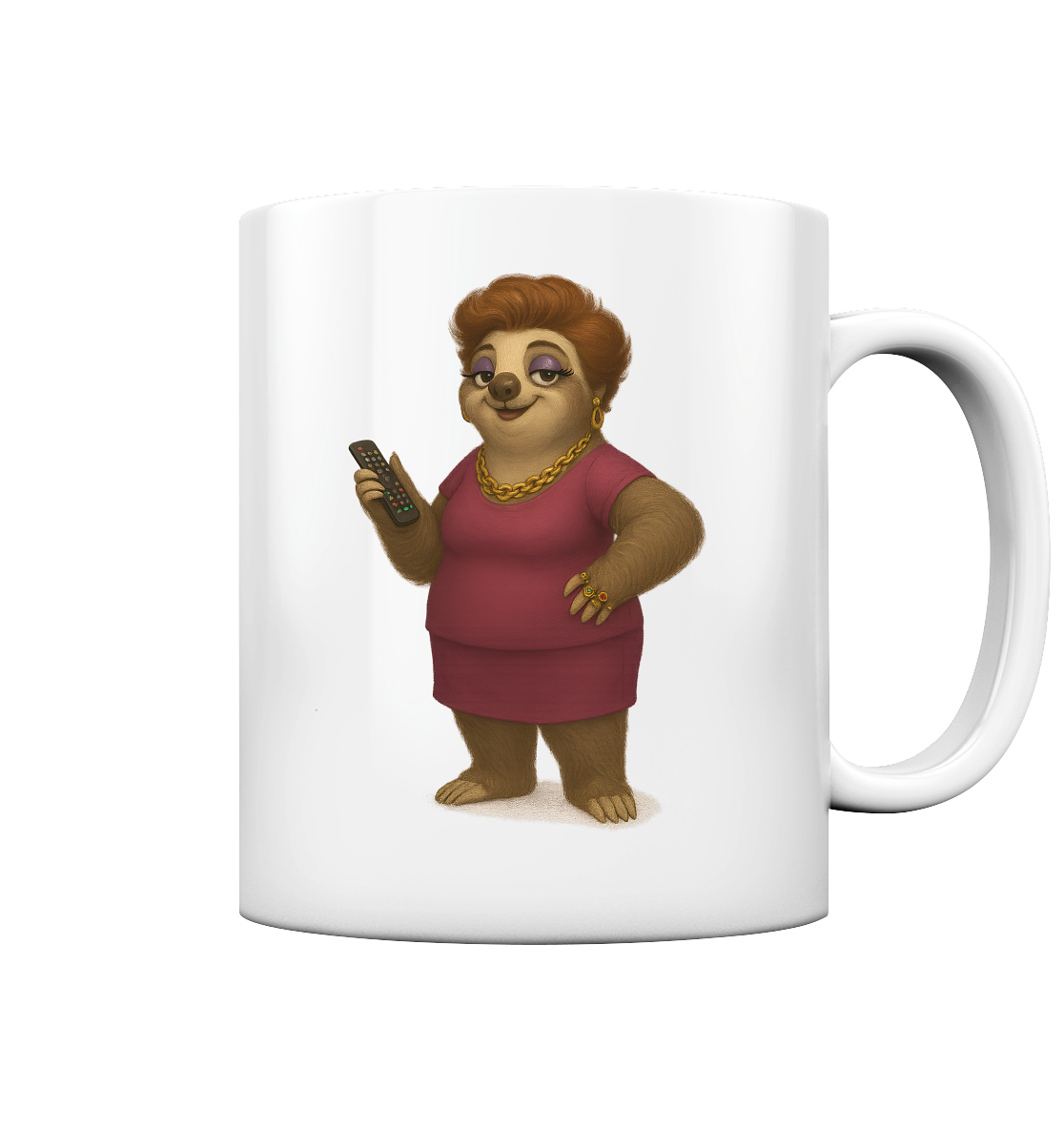 Slothies – Babsi Bling – QVC-Fanatikerin mit 400 Ringen - Tasse glossy