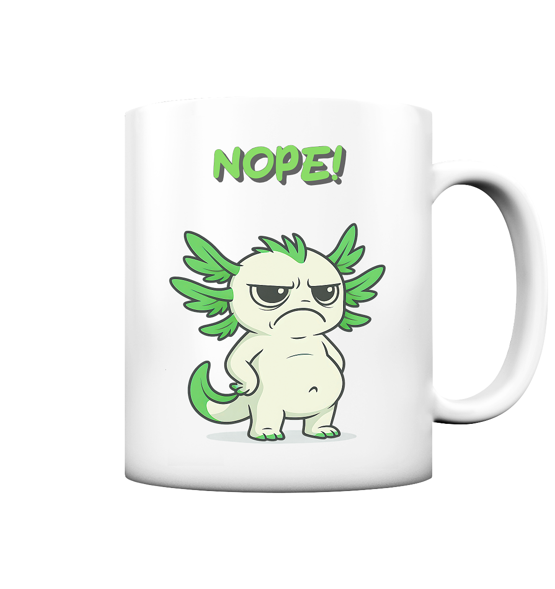 NOPE! Grün - Tasse matt