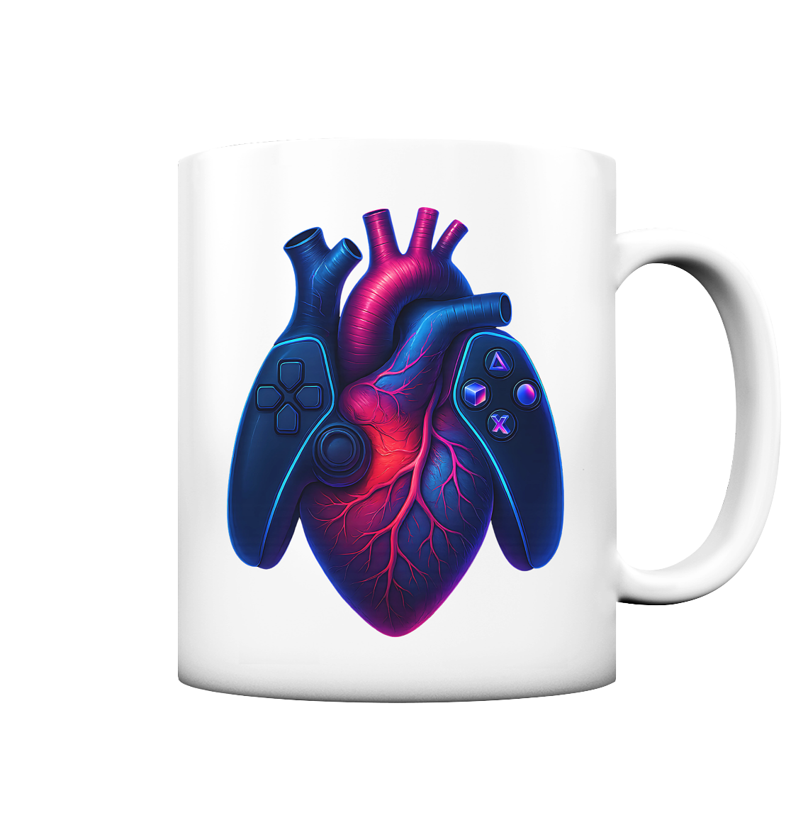 Heart of a Gamer – Pixel Pulse - Tasse matt
