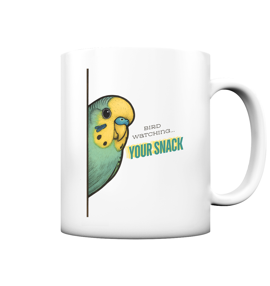Bird Watching… YOUR SNACK – Wellensittich Tasse Mint - Tasse matt