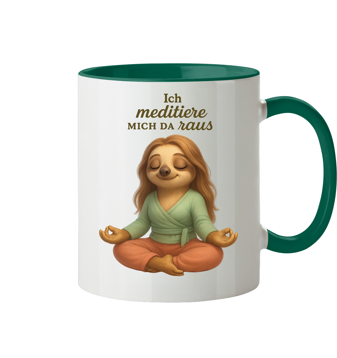 Slothies - Ich meditiere mich da raus - Weiblich - Tasse zweifarbig