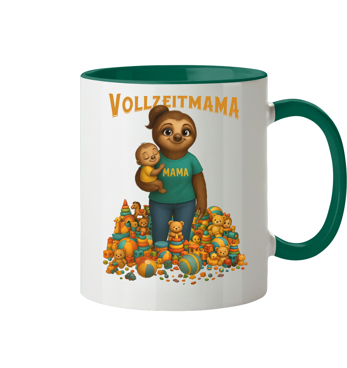 Slothies - Vollzeitmama - Tasse zweifarbig