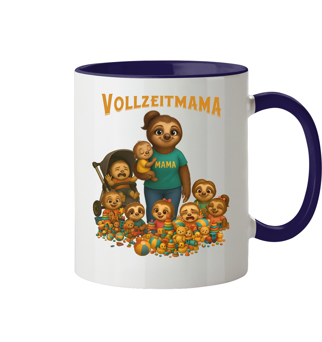 Slothies - Vollzeitmama - Haufen Kinder - Tasse zweifarbig
