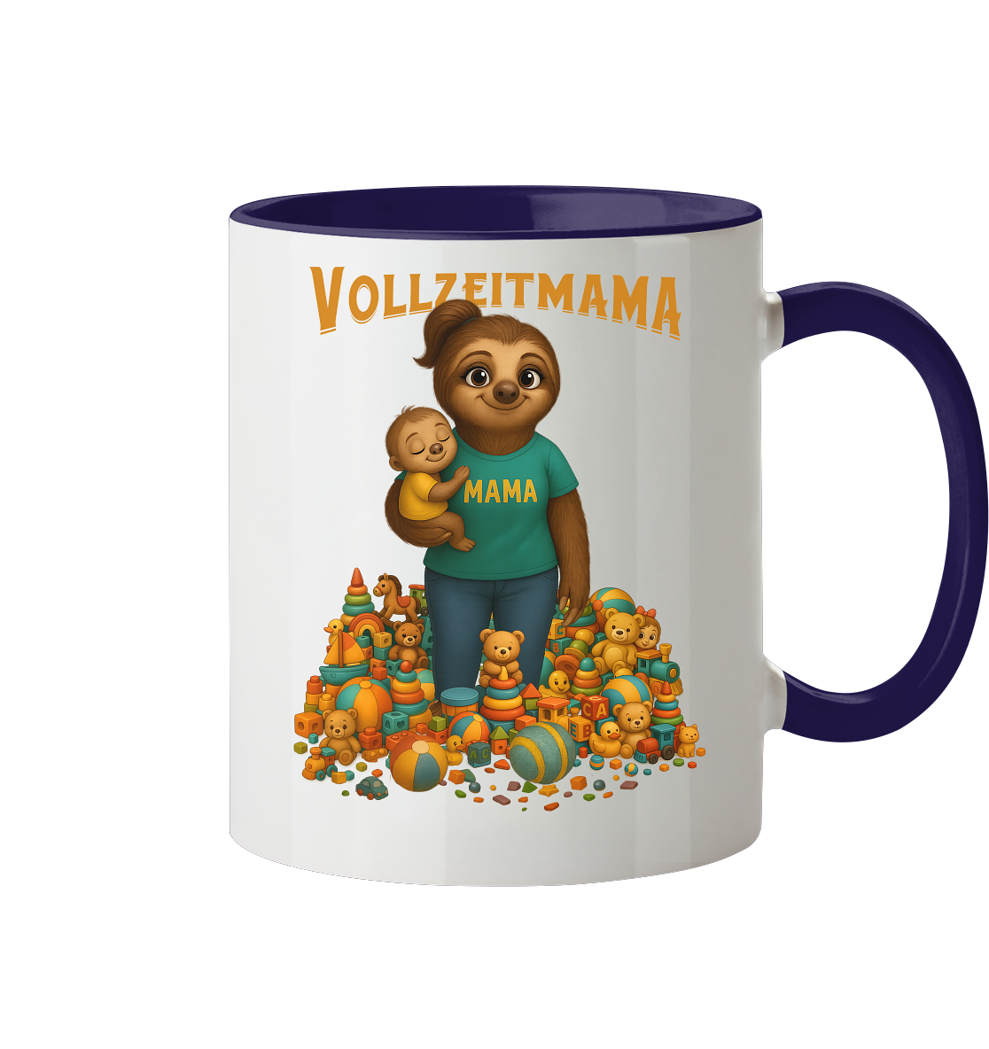 Slothies - Vollzeitmama - Tasse zweifarbig