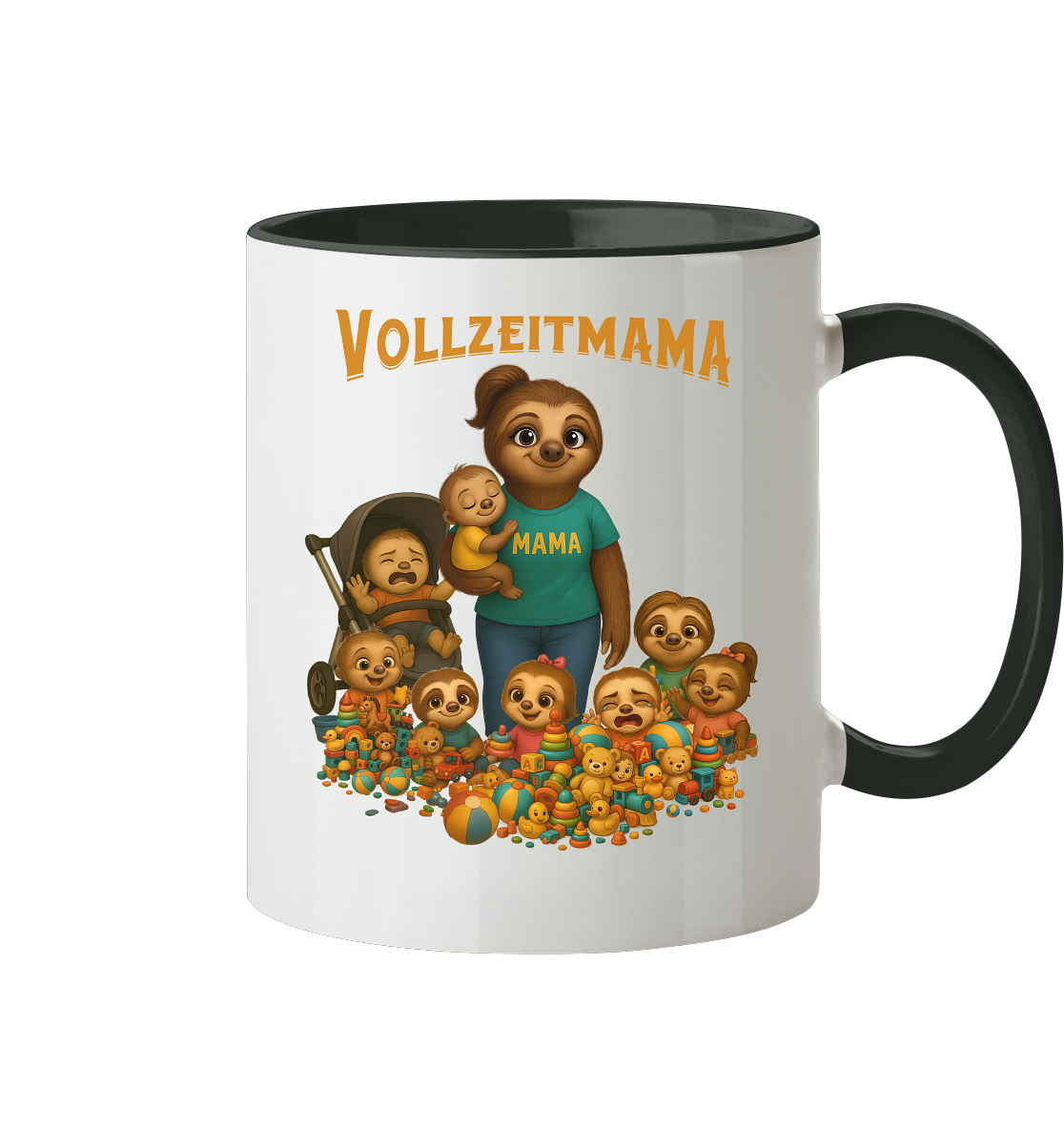 Slothies - Vollzeitmama - Haufen Kinder - Tasse zweifarbig